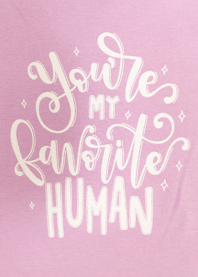 You're My Favorite Human Baby Onesie - Lilac - PeaTree