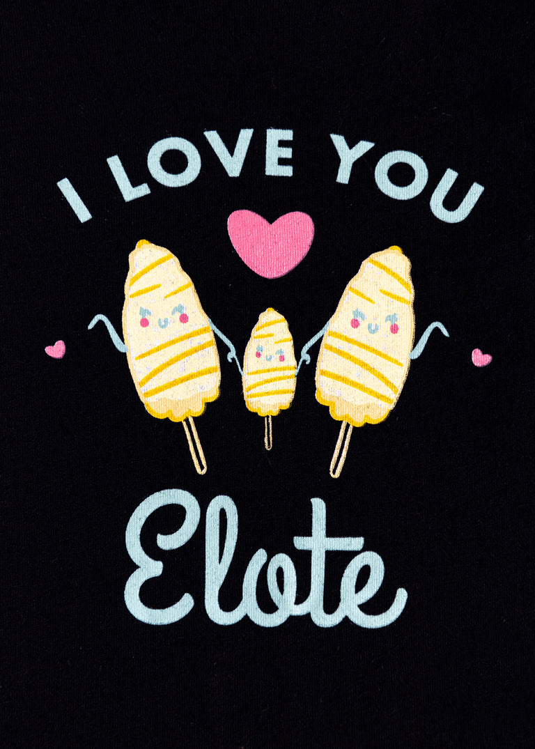 I Love You Elote - Toddler Tee - Natural & Black - PeaTree