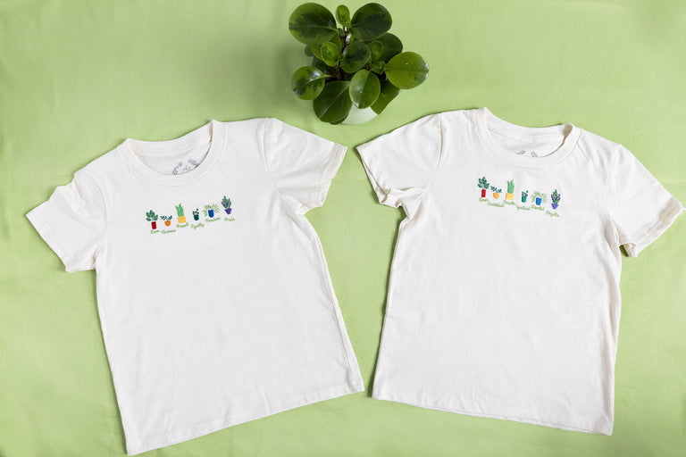 Plant Kindness & Let Love Grow  - Toddler Tee - Natural - PeaTree