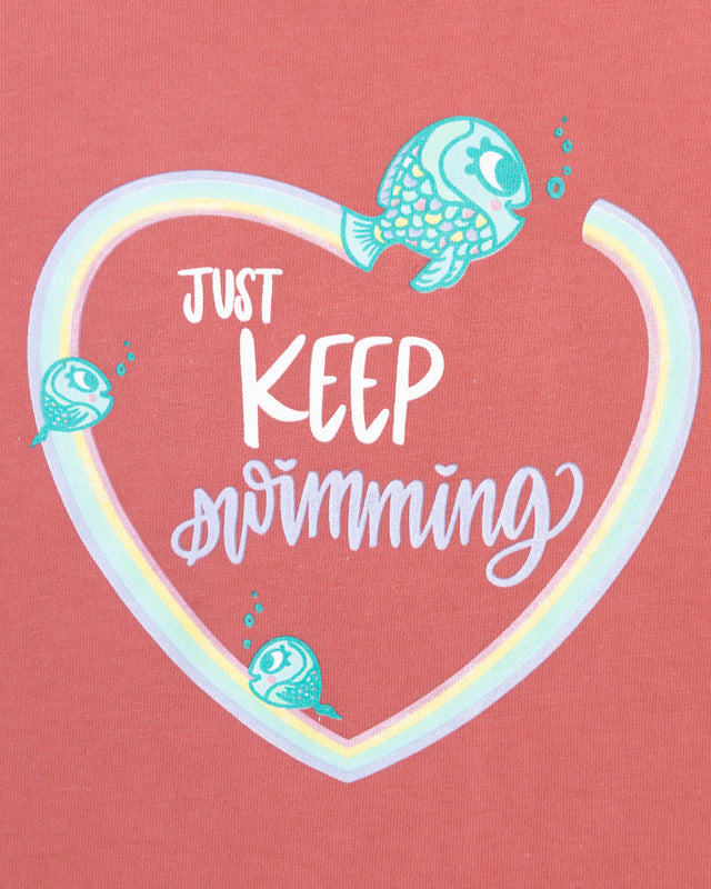 Just Keep Swimming - Coral - PeaTree
